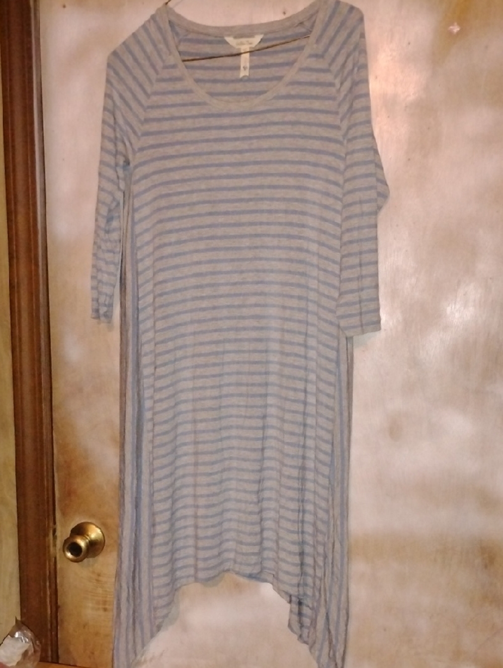 Matilda Jane Gray and Light Blue Striped Dress